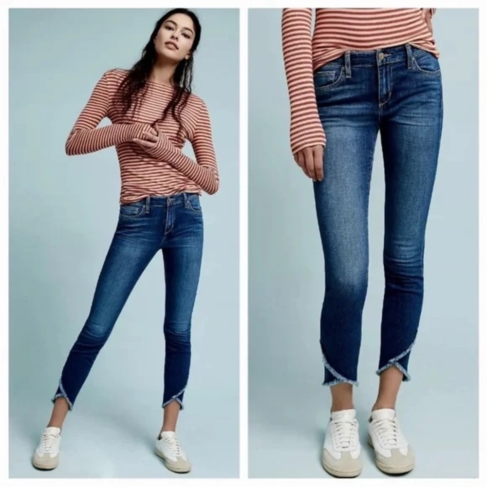 Joe’s Jeans The Icon Mid-Rise Frayed Tulip HemSkinny Jeans (24)